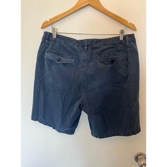 Untuckit Men's sz 36 Blue Chino Shorts Flat Front Washed Blue Cotton 9 in inseam - Picture 3 of 5